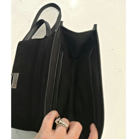 Badgley Mischka Designer black leopard crossbody 10x9.5 in Mobwife embellished - Picture 3 of 5